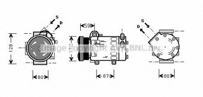 AVA QUALITY COOLING pek333 -  Компрессор, кондиционер
